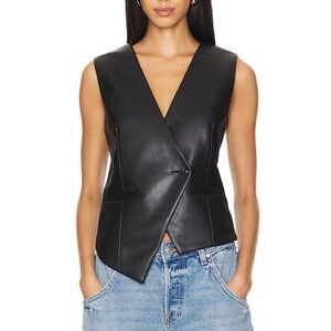 Pistola Black Leather Vest